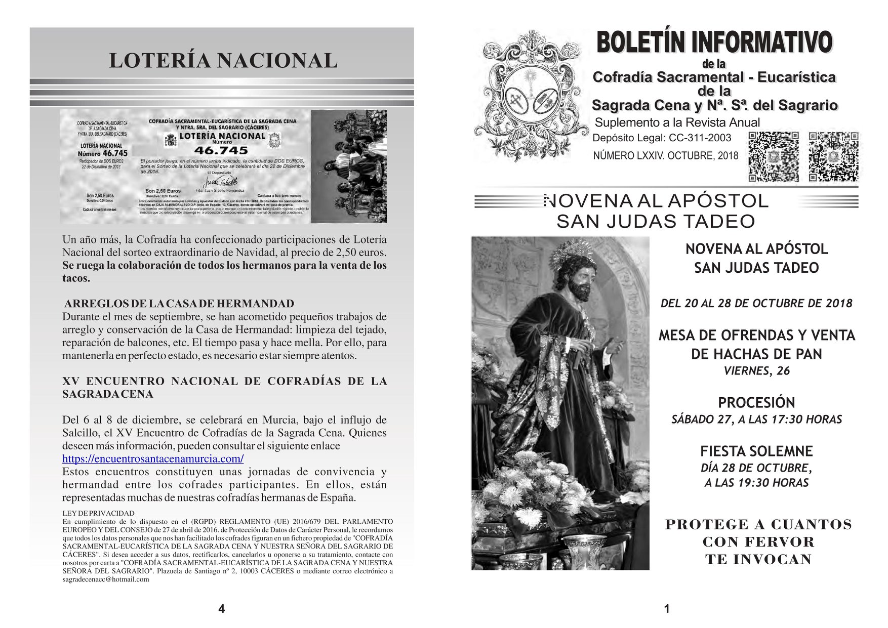 BOLETIN OCTUBRE 2018